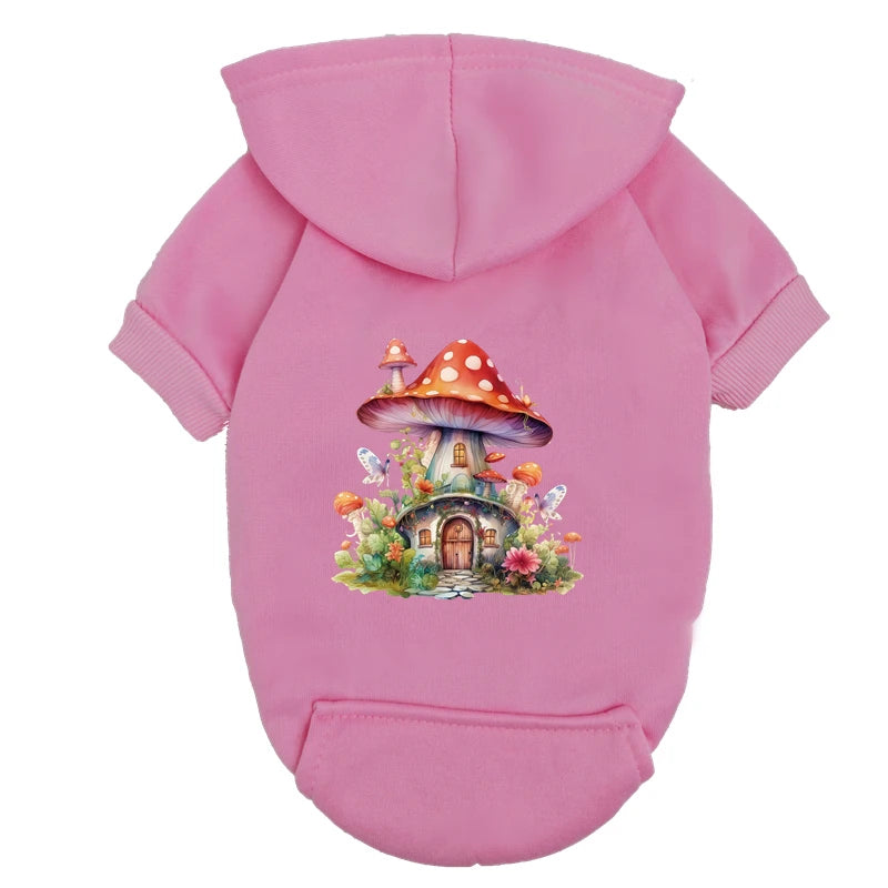 Whimsical Mushroom Dog Hoodie