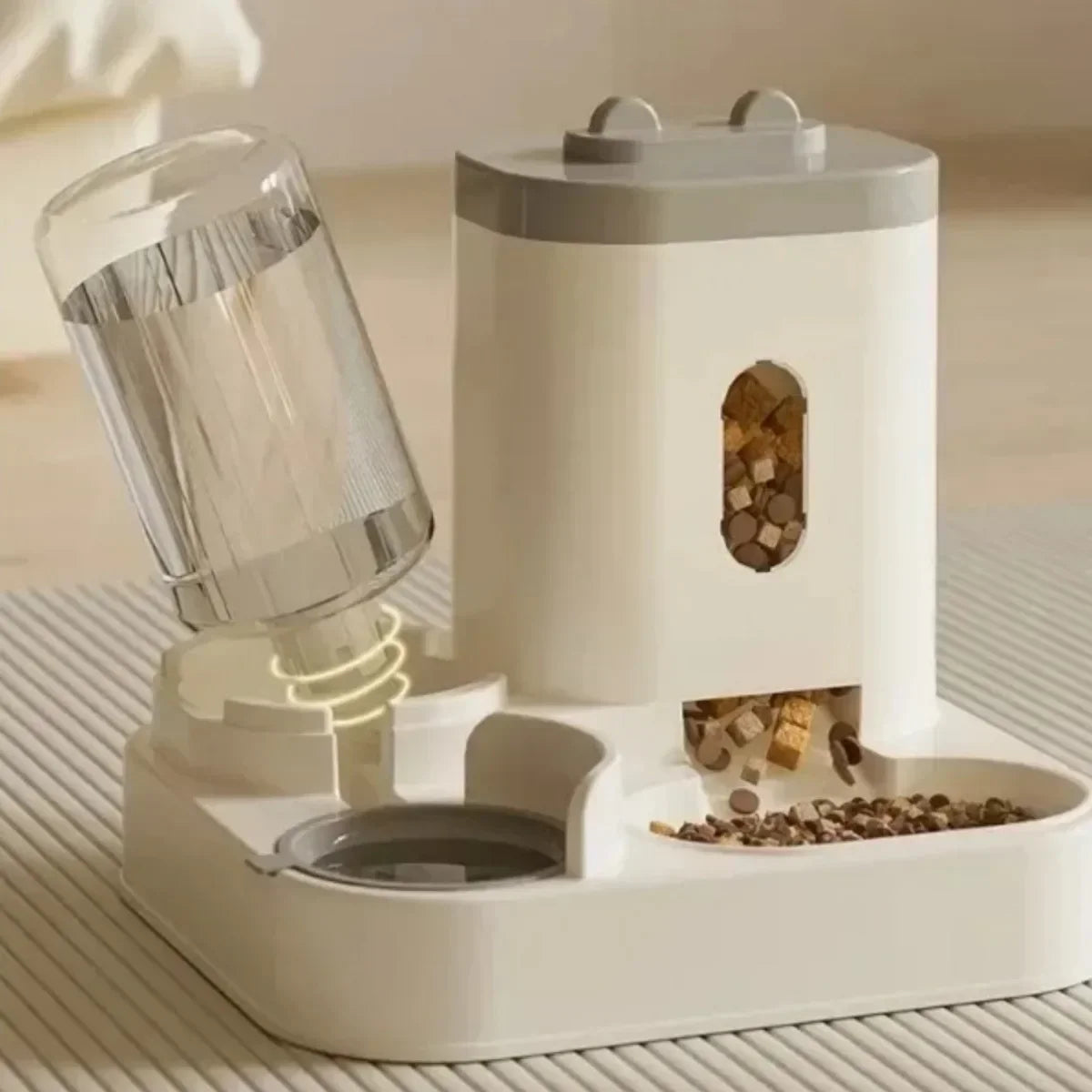 Automatic Pet Feeder & Water Dispenser – Dual Bowl Design for Cats & Dogs, Gravity Refill System, 2L Capacity