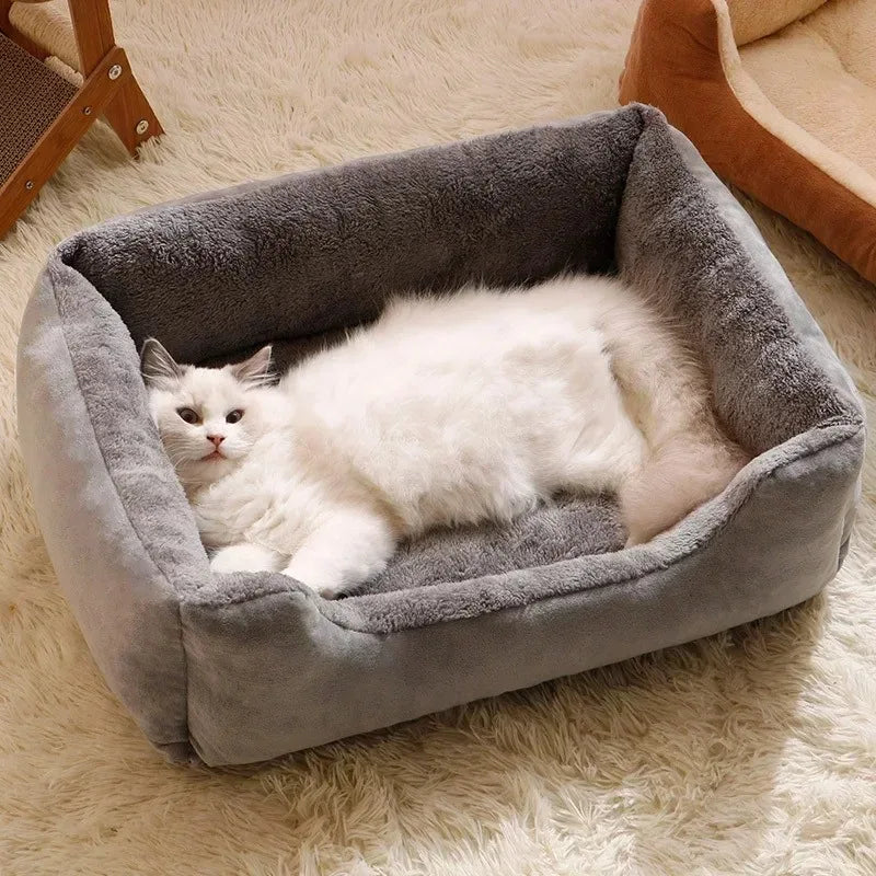 Cat & Dog Bed – Soft Pet Cushion Basket for Kittens and Small Pets