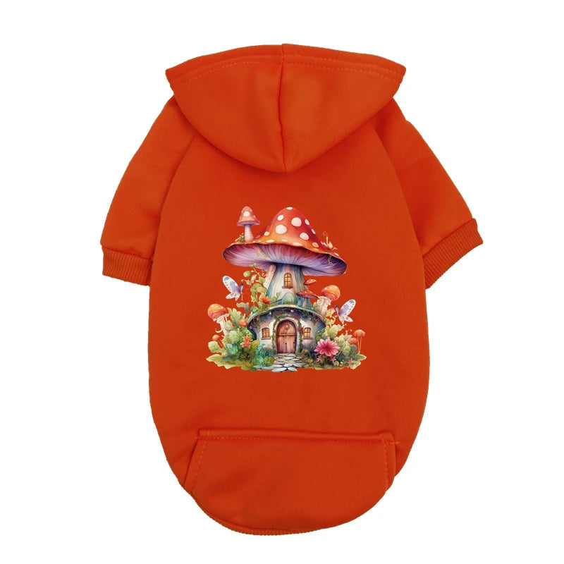 Whimsical Mushroom Dog Hoodie