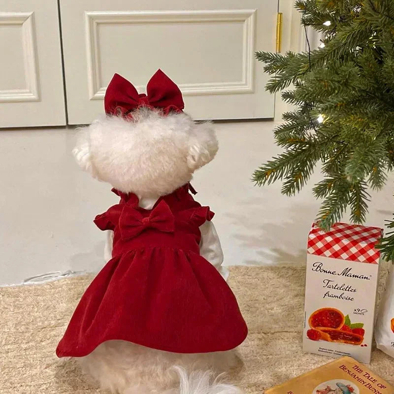 Festive Dog Christmas Dress