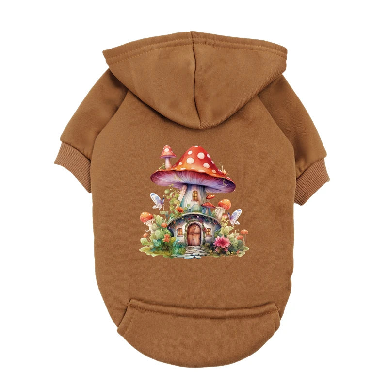 Whimsical Mushroom Dog Hoodie