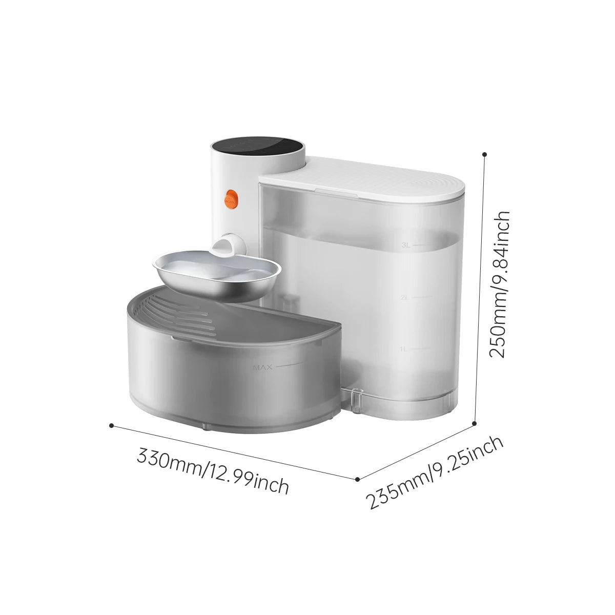Automatic Pet Water Fountain – 3L Transparent Reservoir, Detachable Bowl for Cats & Dogs