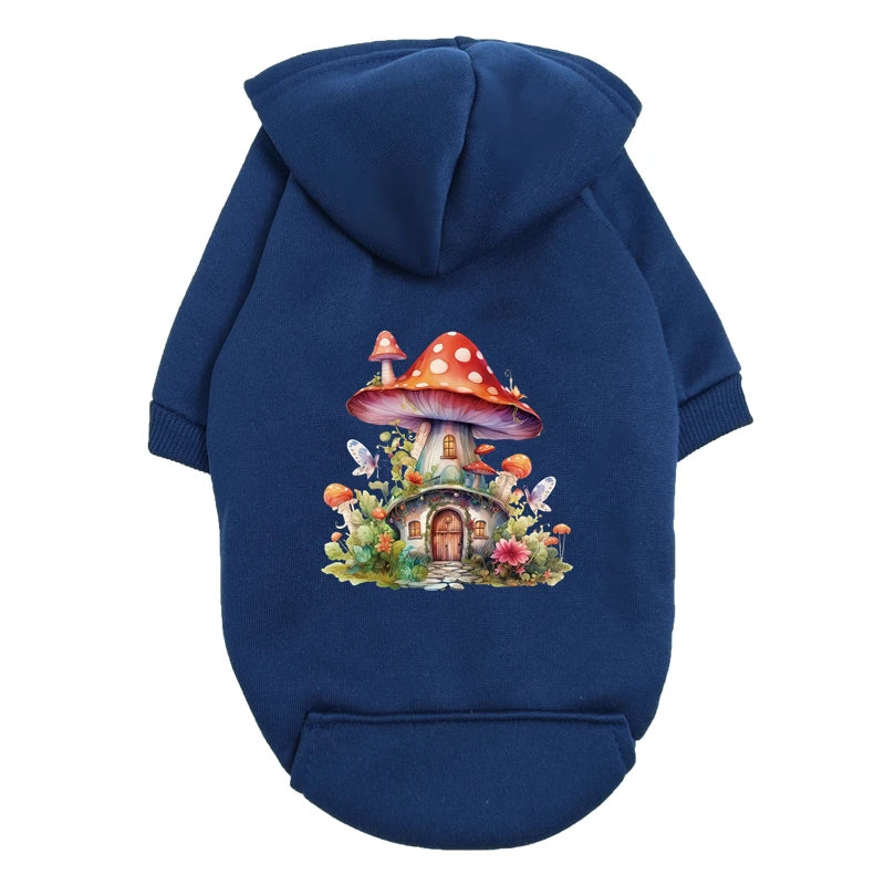 Whimsical Mushroom Dog Hoodie