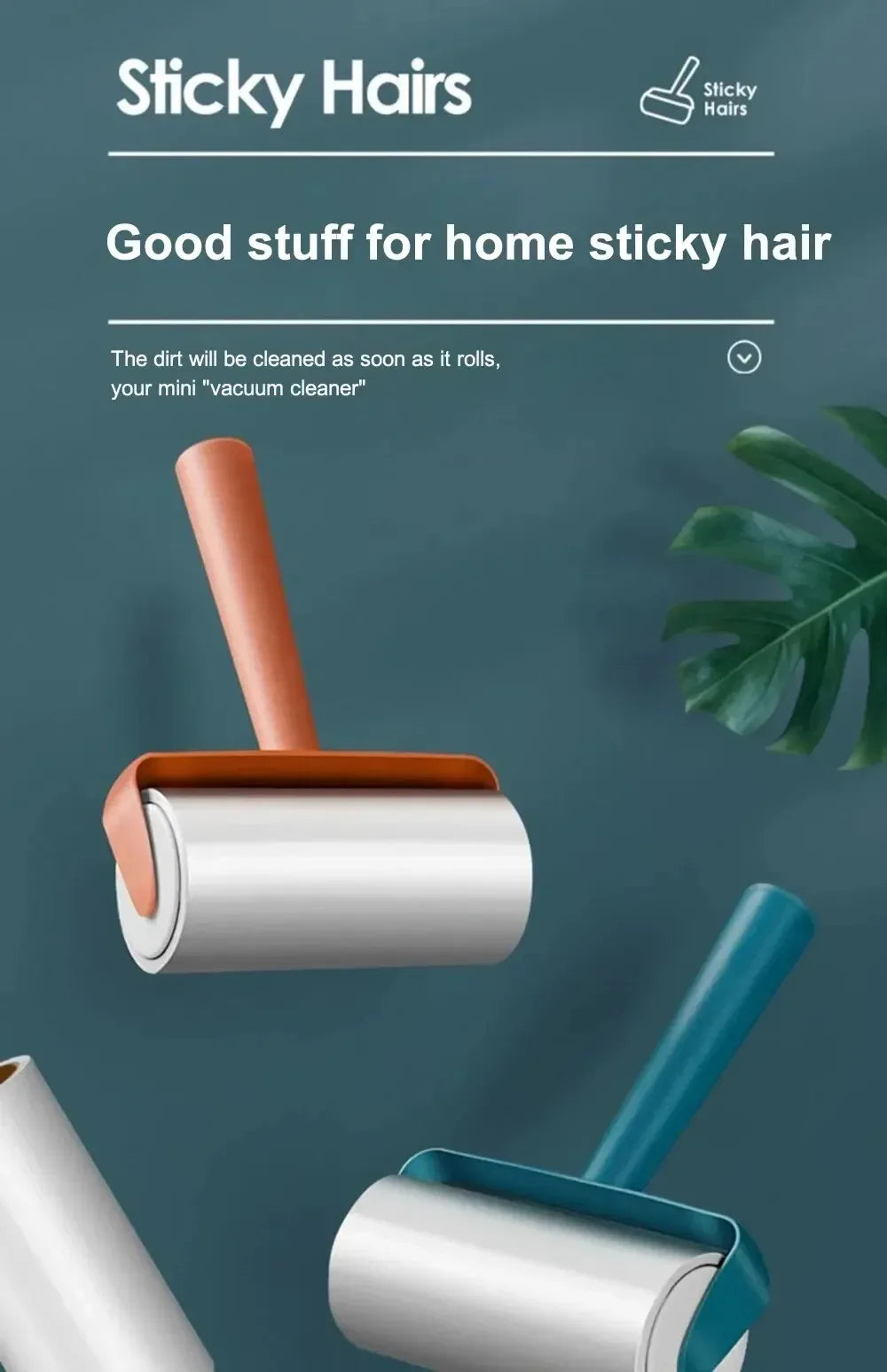 Easy-Tear Adhesive Roller Brush
