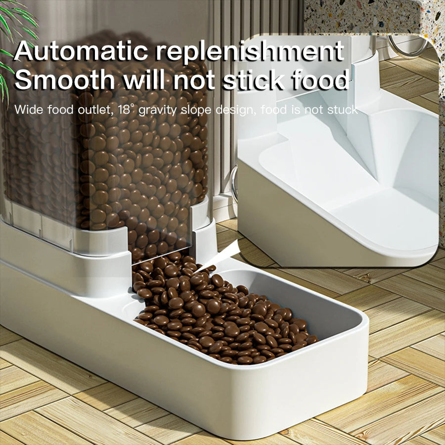 Automatic Food & Water Dispenser for Pets – Dual Gravity System