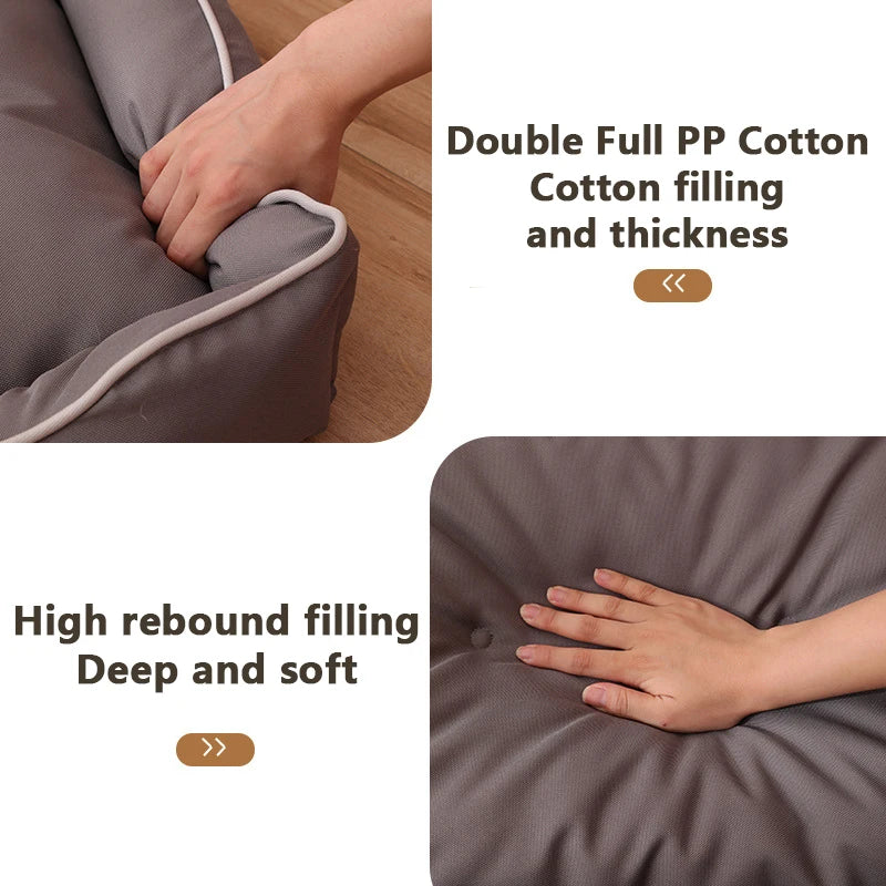 Durable Waterproof Dog Bed – All-Season 600D Oxford Fabric with Thick PP Cotton Filling