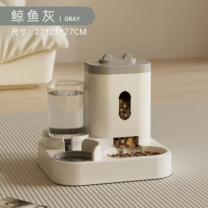 Automatic Pet Feeder & Water Dispenser – Dual Bowl Design for Cats & Dogs, Gravity Refill System, 2L Capacity