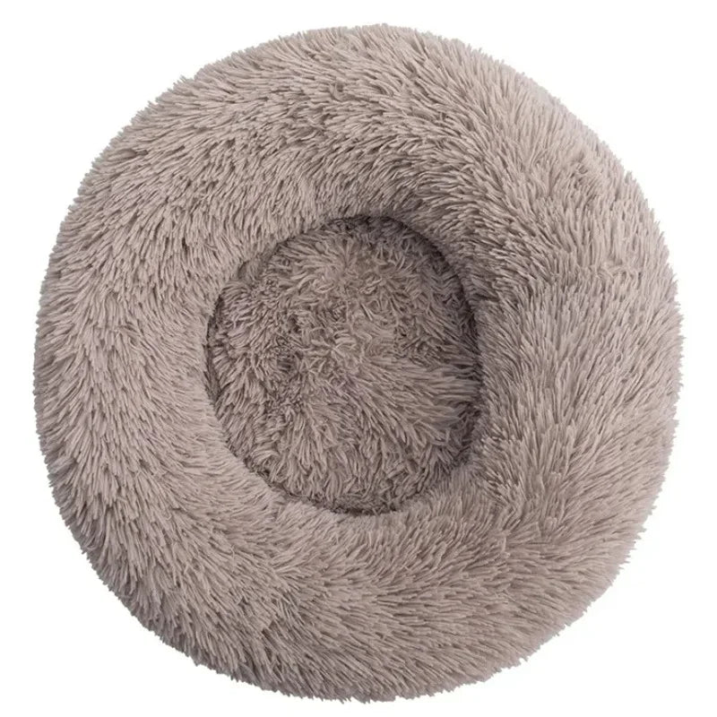 Round Plush Pet Bed (40–90cm) – Ultra-Soft Donut Bed for Cats & Medium to Large Dogs