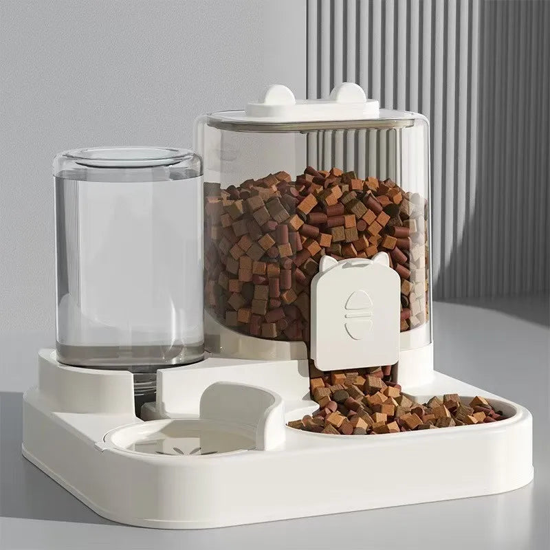 Automatic Pet Feeder & Water Dispenser – Dual Bowl Design for Cats & Dogs, Gravity Refill System, 2L Capacity