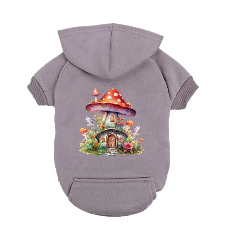 Whimsical Mushroom Dog Hoodie
