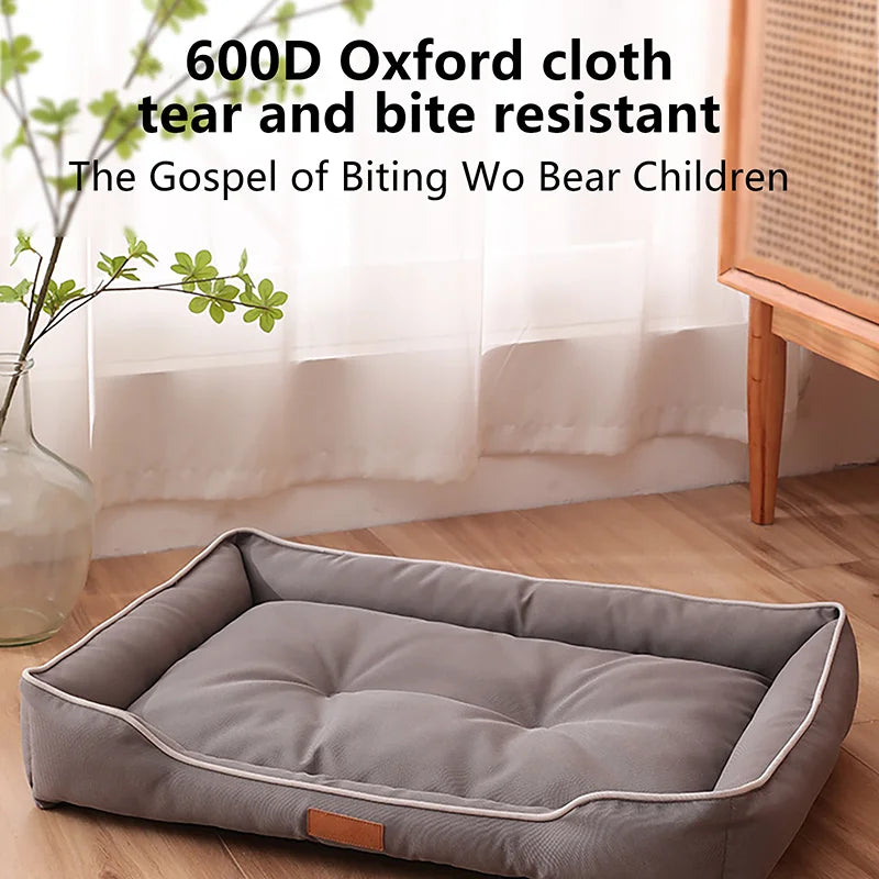 Durable Waterproof Dog Bed – All-Season 600D Oxford Fabric with Thick PP Cotton Filling
