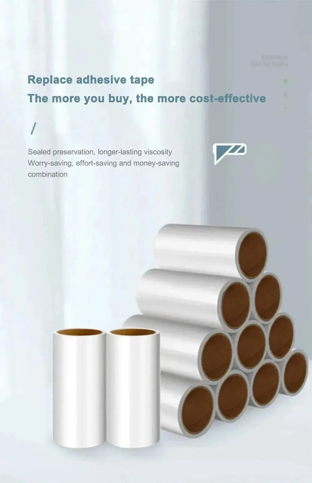 Easy-Tear Adhesive Roller Brush