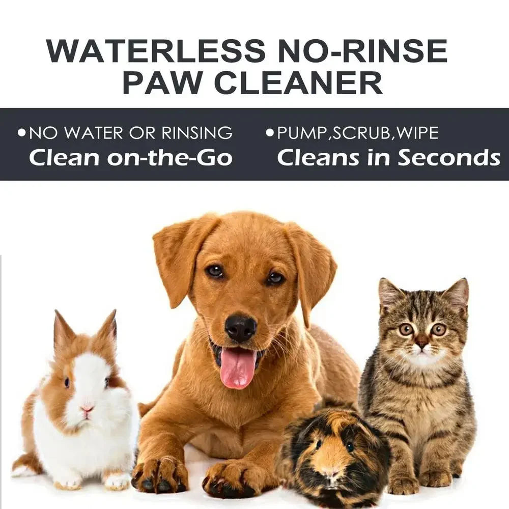 No-Rinse Pet Paw Foam Cleaner – 100ml with Silicone Scrubber
