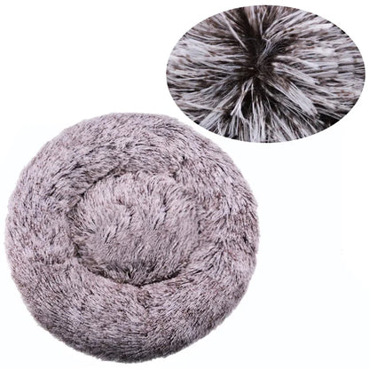 Round Plush Donut Pet Bed