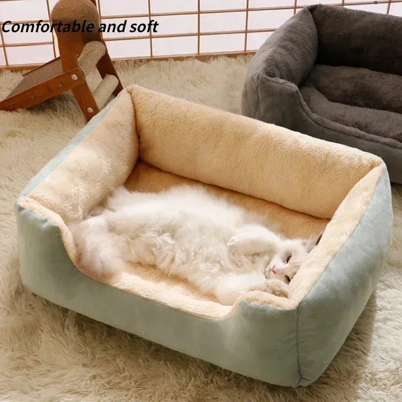 Cat & Dog Bed – Soft Pet Cushion Basket for Kittens and Small Pets