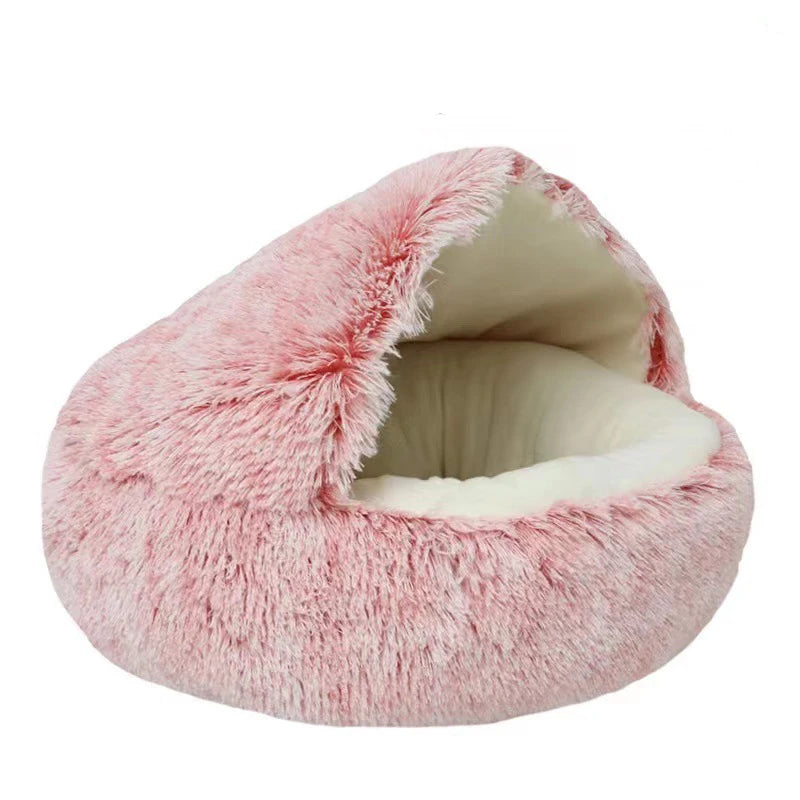 Cat & Small Dogs kitten Bed Pet Mattress Warm Soft Plush Pet Bed with Cover Round