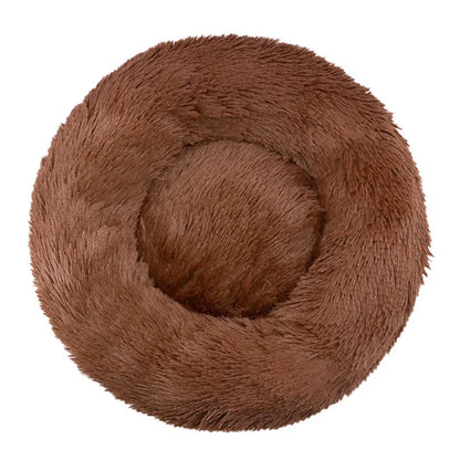 Round Plush Donut Pet Bed
