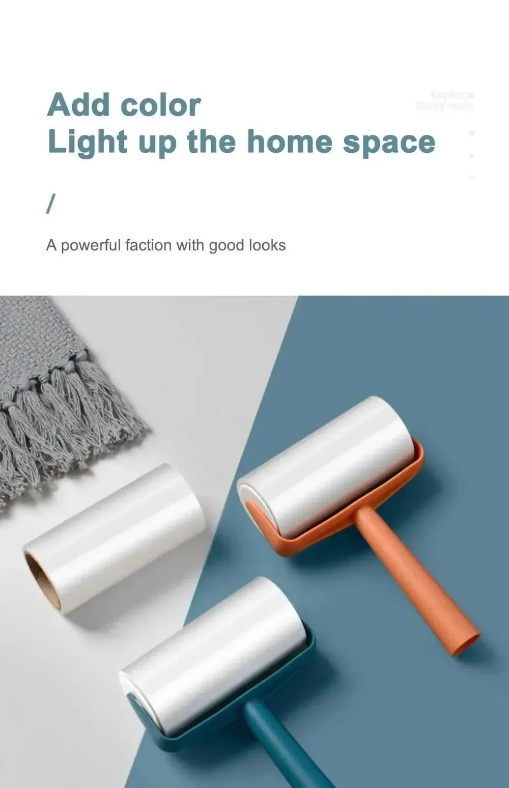 Easy-Tear Adhesive Roller Brush