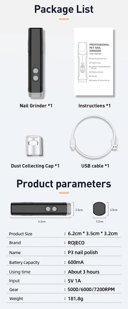 Electric Pet Nail Grinder