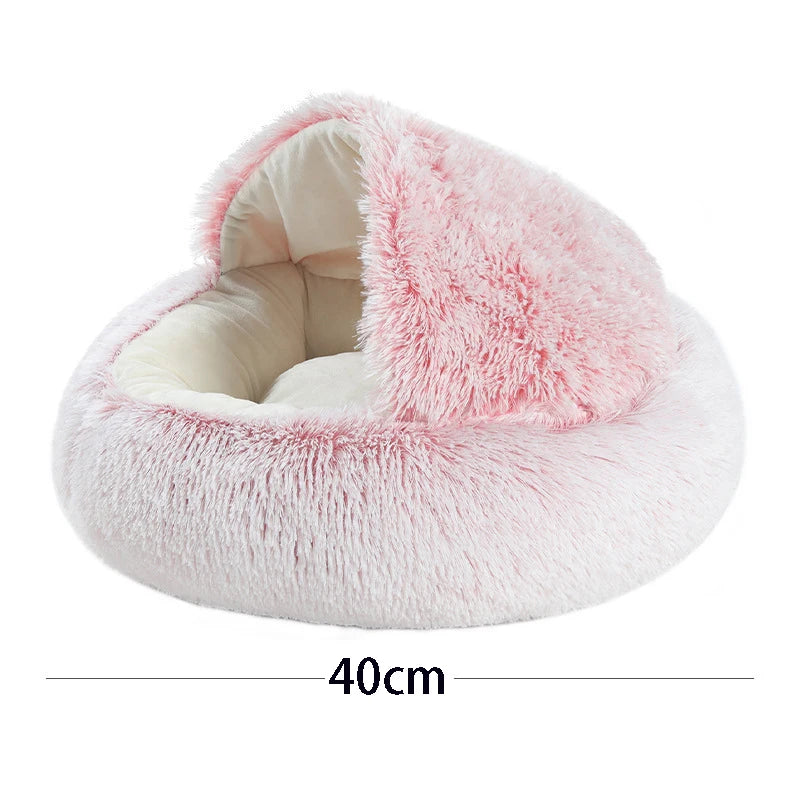 Cat & Small Dogs kitten Bed Pet Mattress Warm Soft Plush Pet Bed with Cover Round