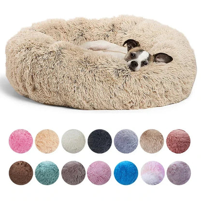 Round Plush Donut Pet Bed
