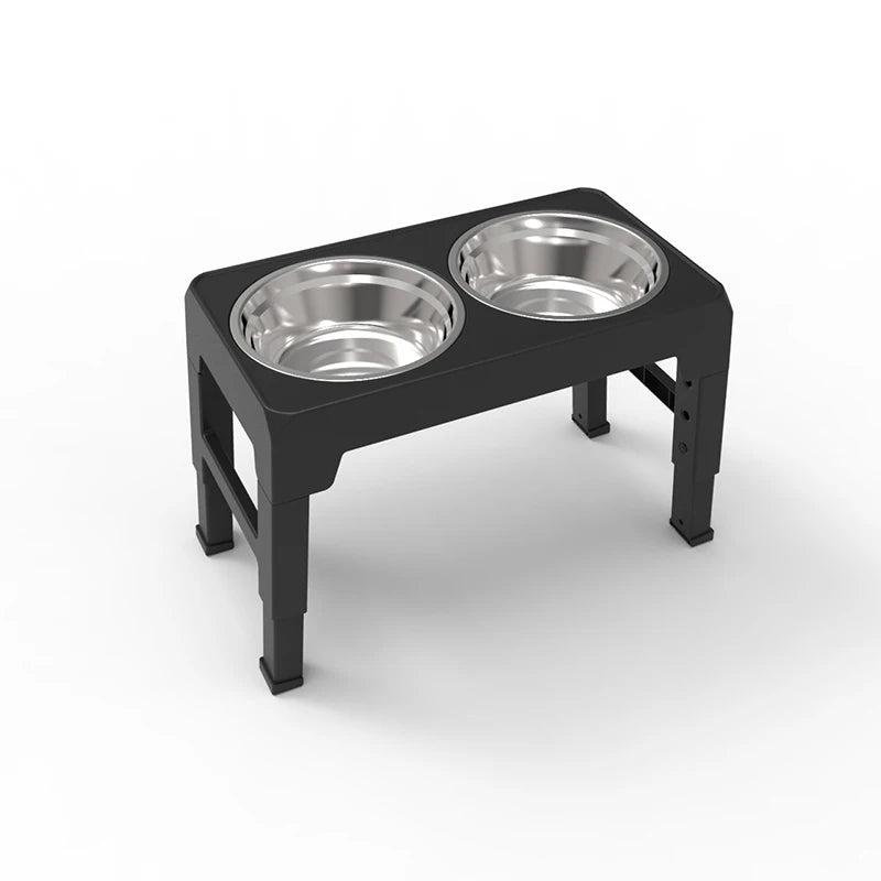 Adjustable Elevated Dog Feeder – Dual Stainless Steel Bowls, Ergonomic Design for Large Breeds