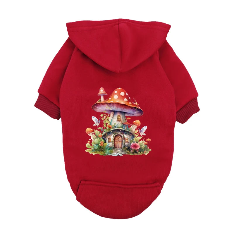 Whimsical Mushroom Dog Hoodie