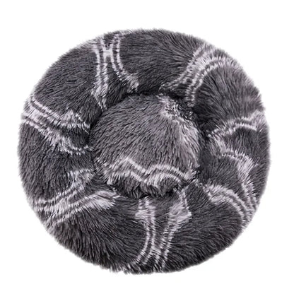 Round Plush Donut Pet Bed