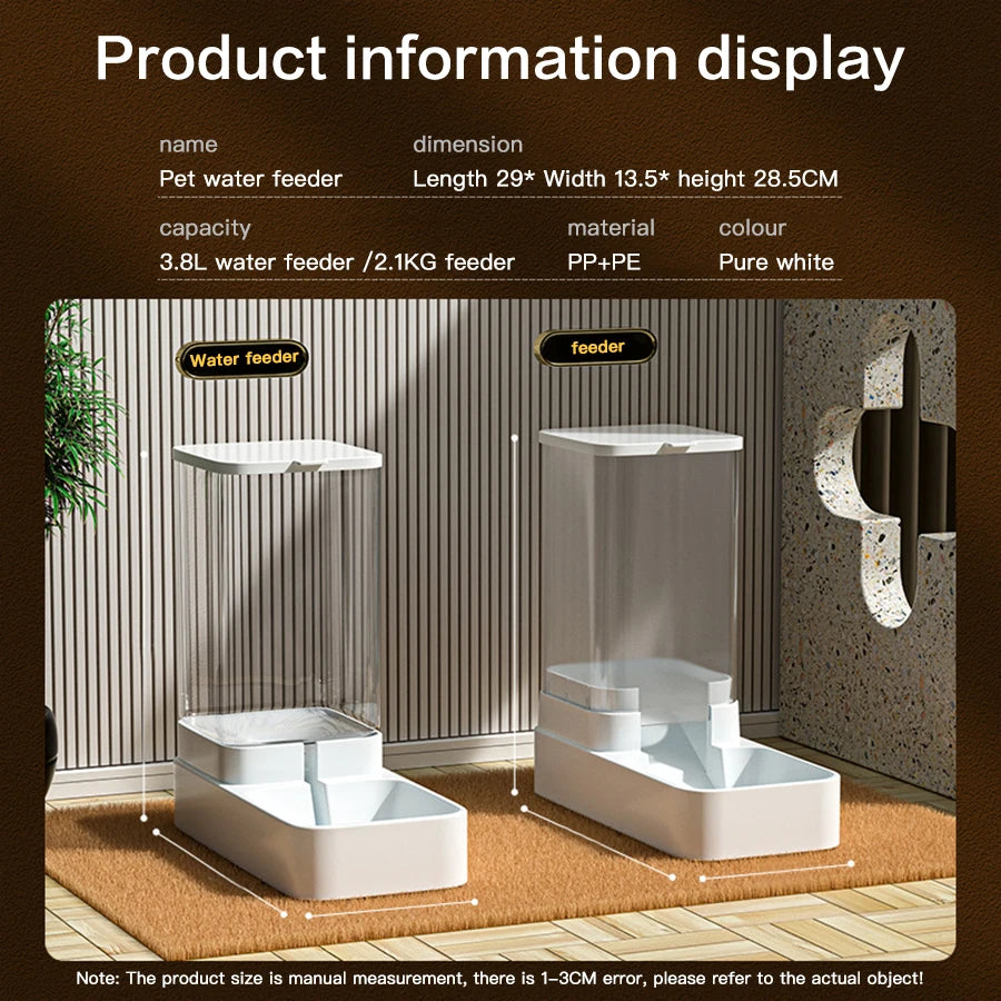 Automatic Food & Water Dispenser for Pets – Dual Gravity System