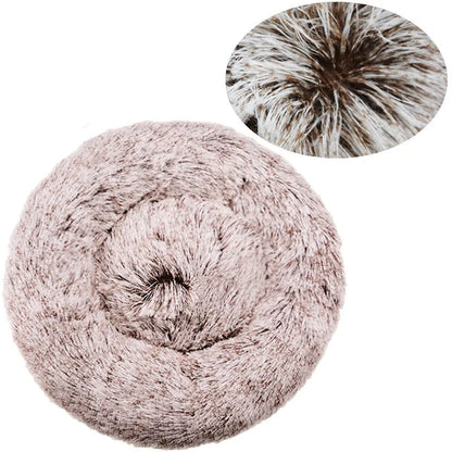 Round Plush Donut Pet Bed