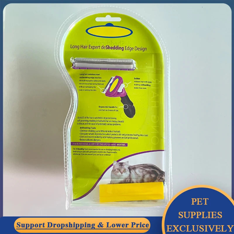 Pet Hair Shedding Comb for Dogs & Cats