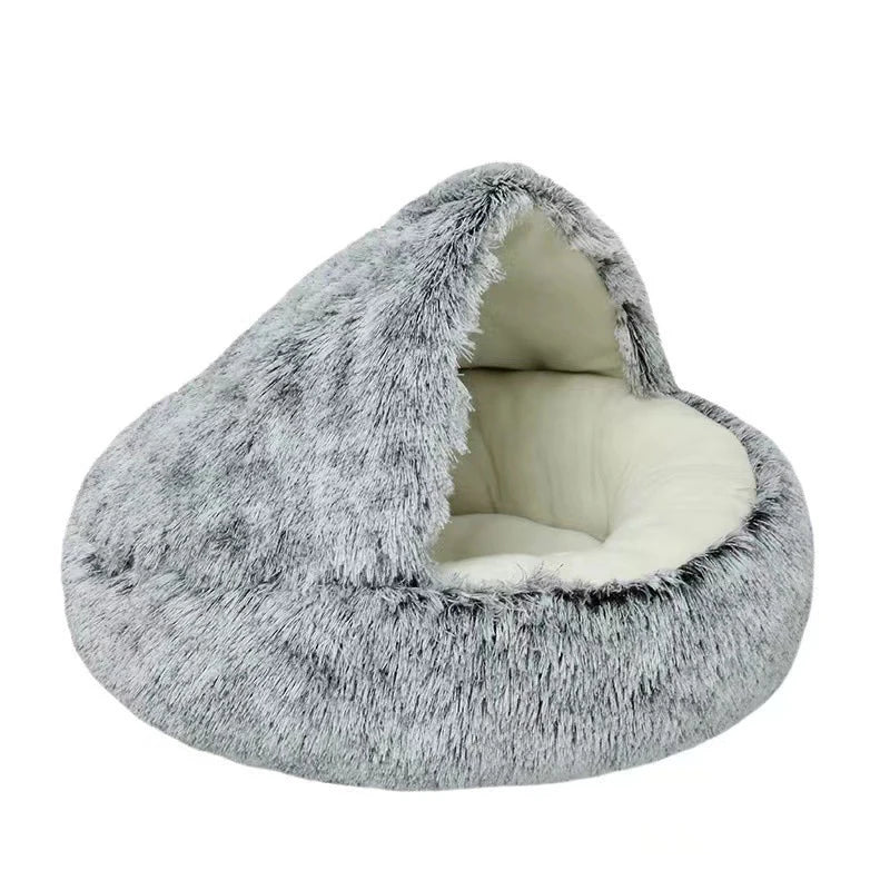 Cat & Small Dogs kitten Bed Pet Mattress Warm Soft Plush Pet Bed with Cover Round