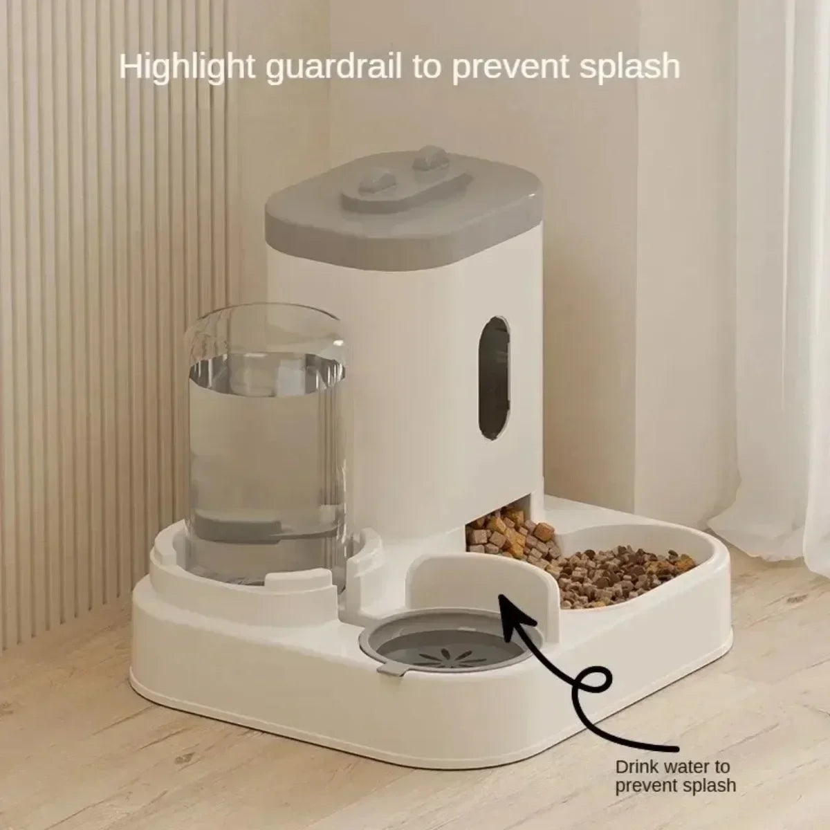 Automatic Pet Feeder & Water Dispenser – Dual Bowl Design for Cats & Dogs, Gravity Refill System, 2L Capacity