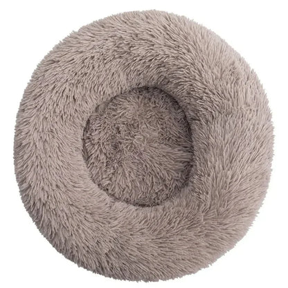 Round Plush Donut Pet Bed